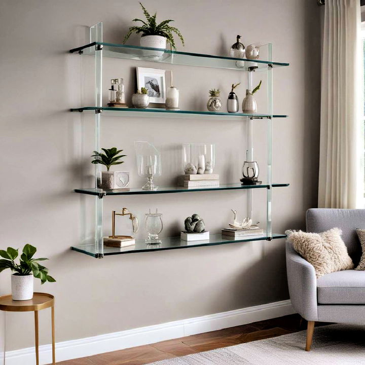 elegance glass shelf for living room