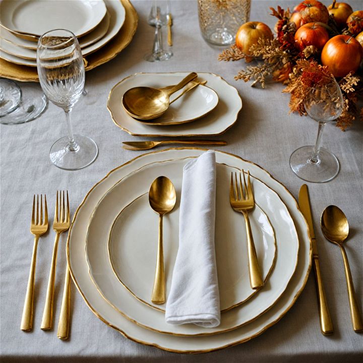 elegance golden utensils