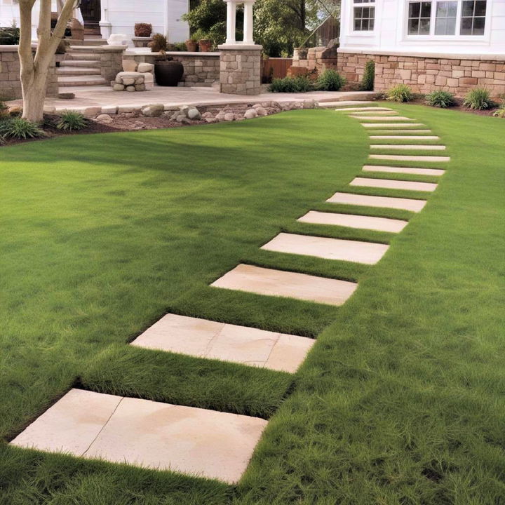 elegance grass paver walkway