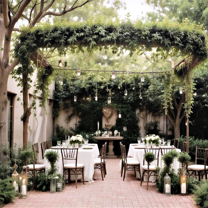 elegance greenery for backyard wedding