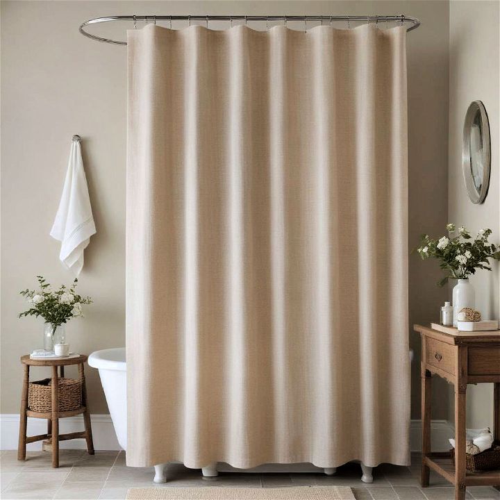 elegance linen shower curtain