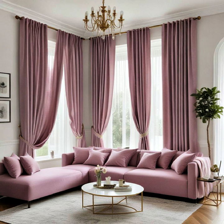 elegance mauve curtain