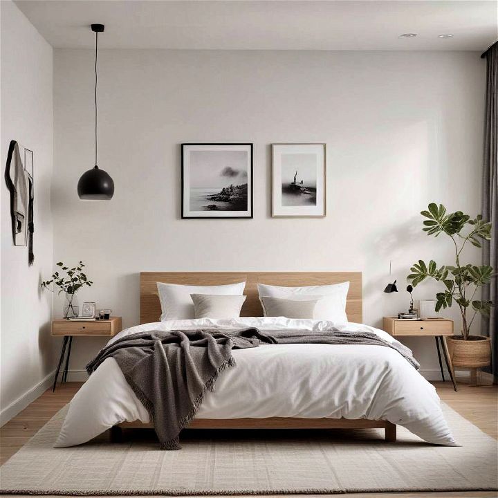 elegance minimalism scandinavian bedroom