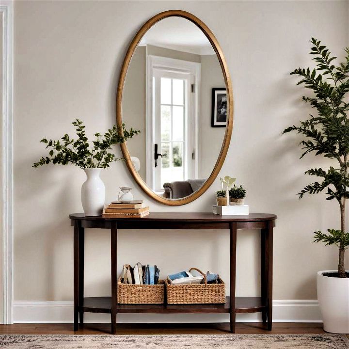 elegance oval mirror for entryway