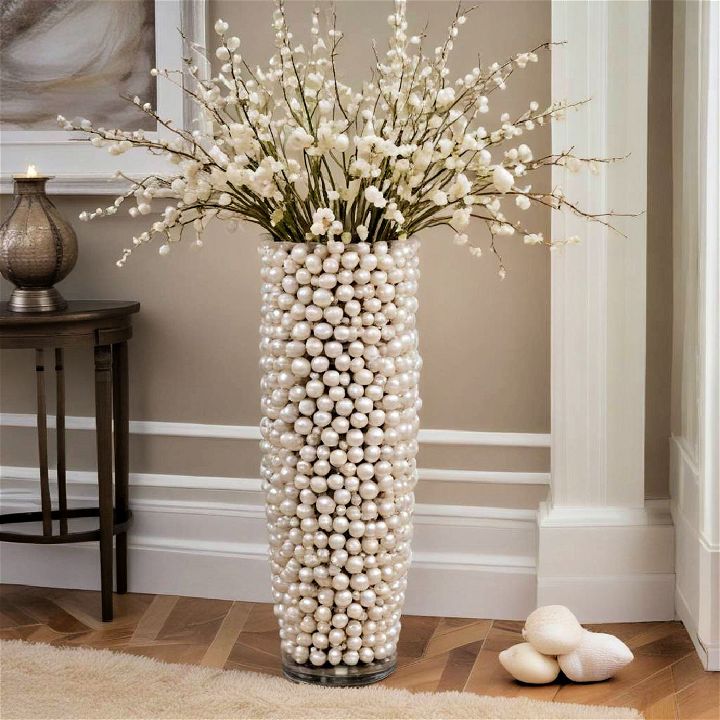elegance shell pearls vase