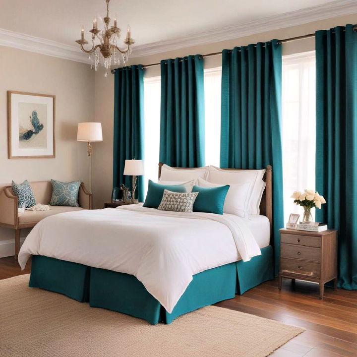 elegance teal curtain