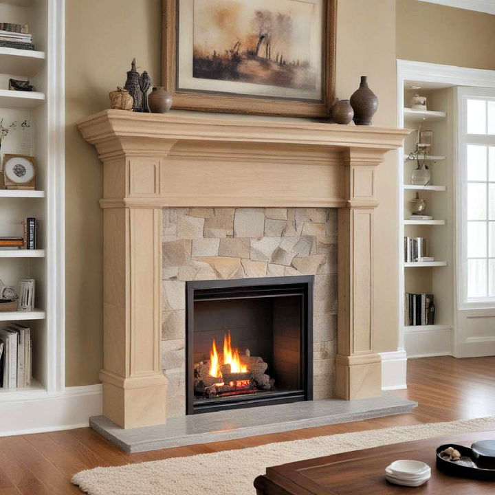 elegance traditional mantel gas fireplace