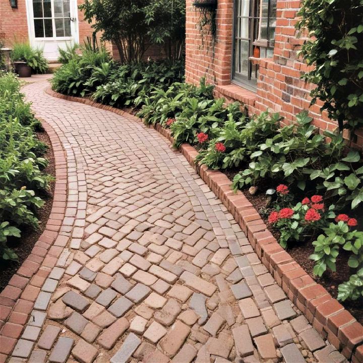 elegant and classic brick pathway design