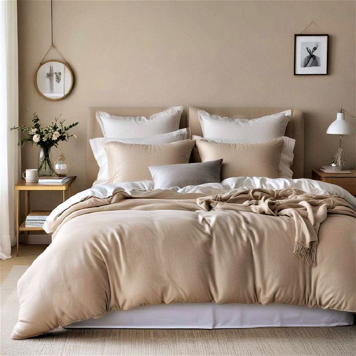 elegant beige bedding
