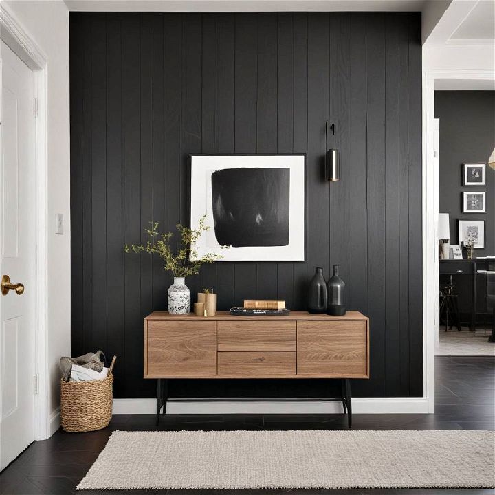 elegant black wood panels