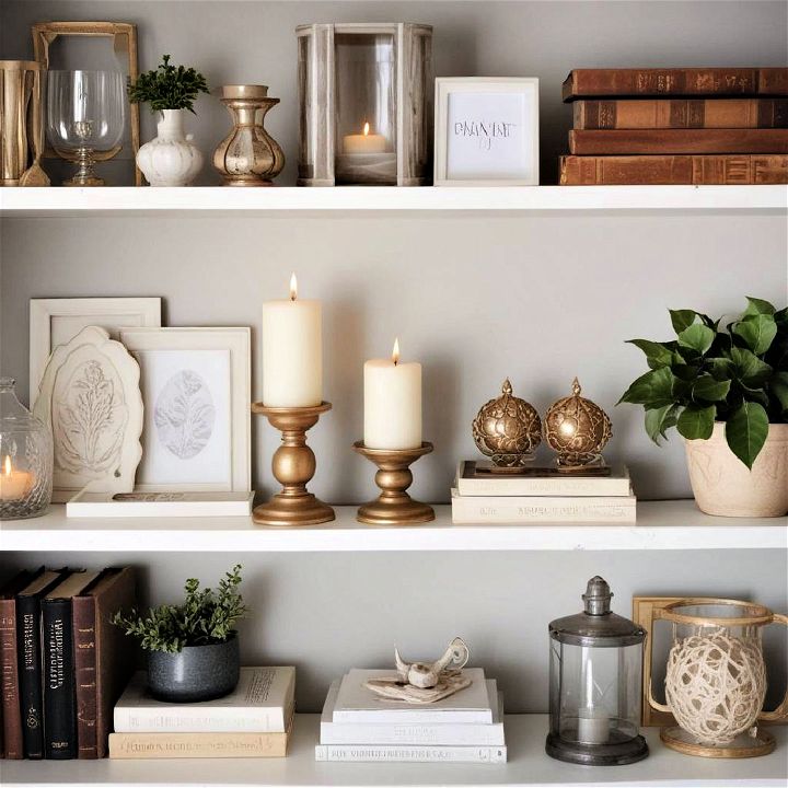 elegant candle holders shelves
