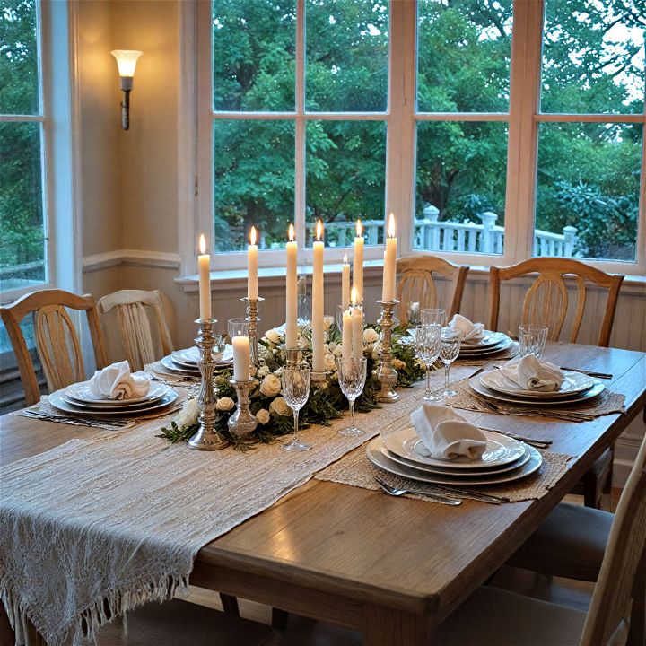 elegant candlelight for dining room
