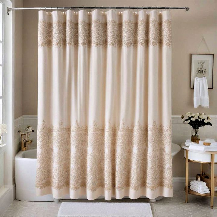 elegant fabric shower curtain