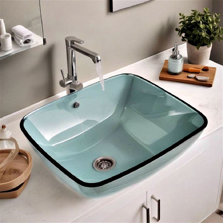 elegant glass sink