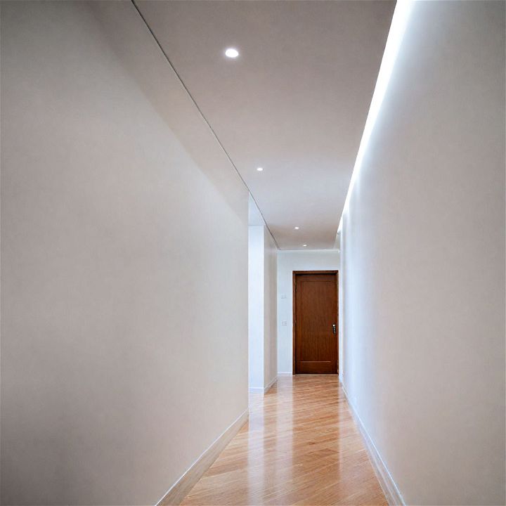 elegant hallway cove lighting