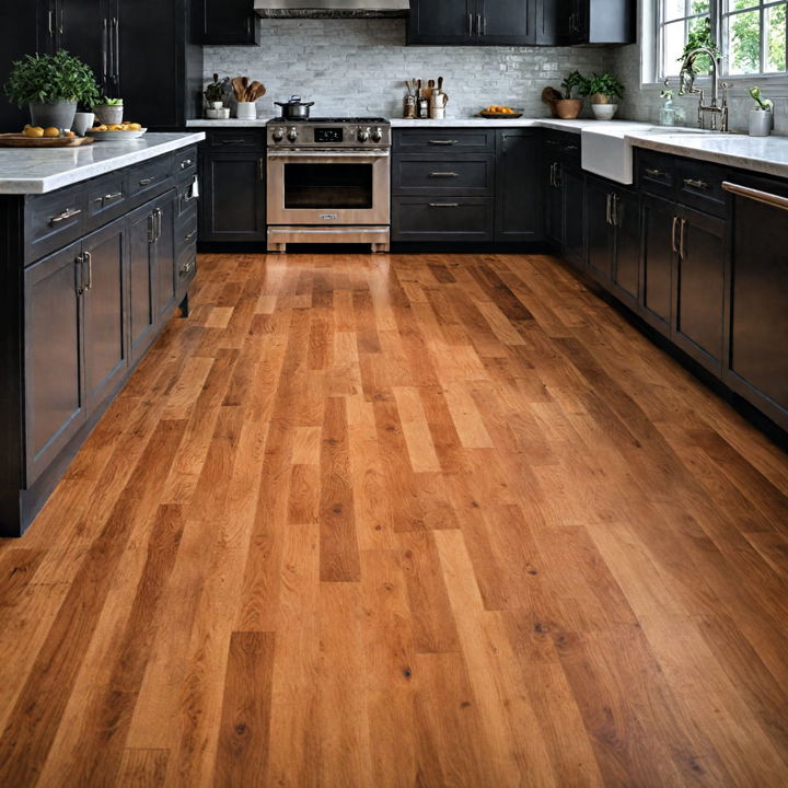 elegant hardwood floor for luxury kitchen