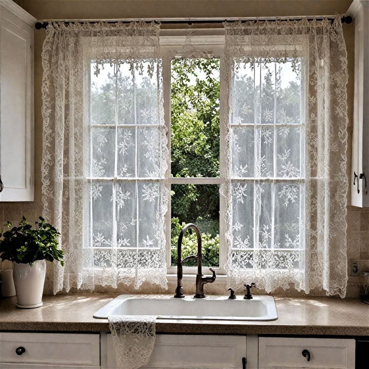 elegant lace curtains for a cozy look