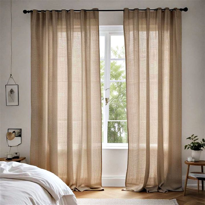 elegant linen curtain to any bedroom