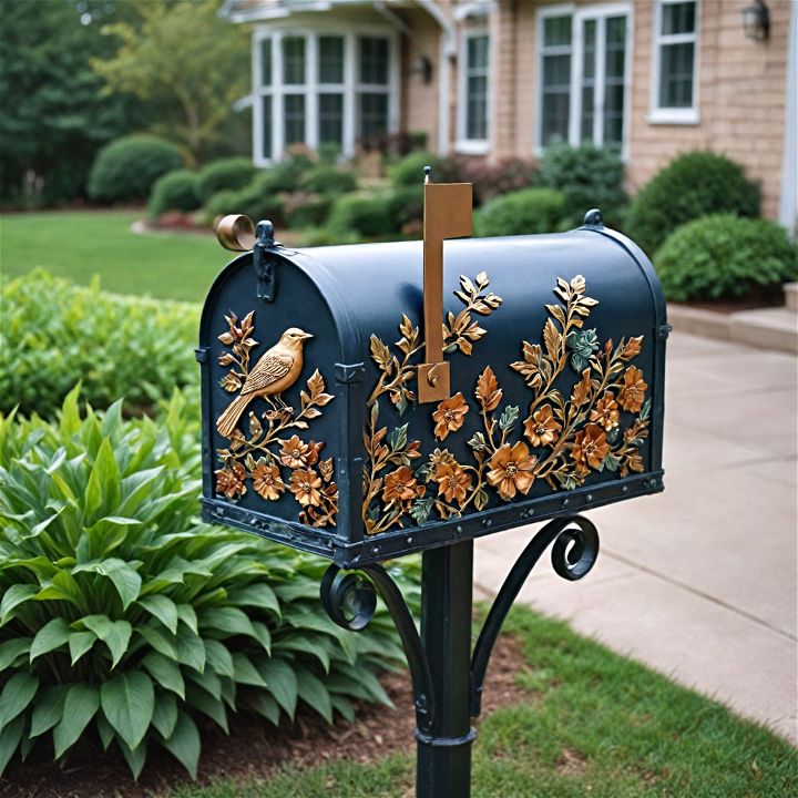 elegant metal art mailbox