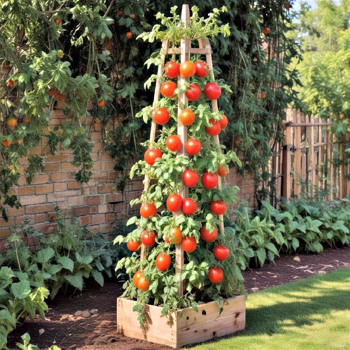 elegant obelisk tomato trellis