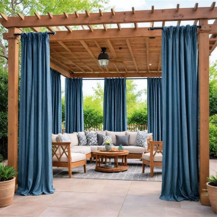 elegant outdoor curtains to add privacy