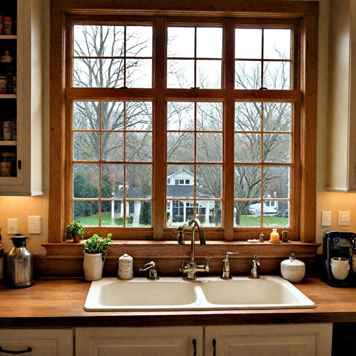 elegant picture frame kitchen windows