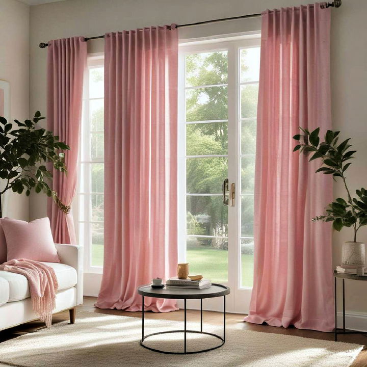 elegant pink window treatment