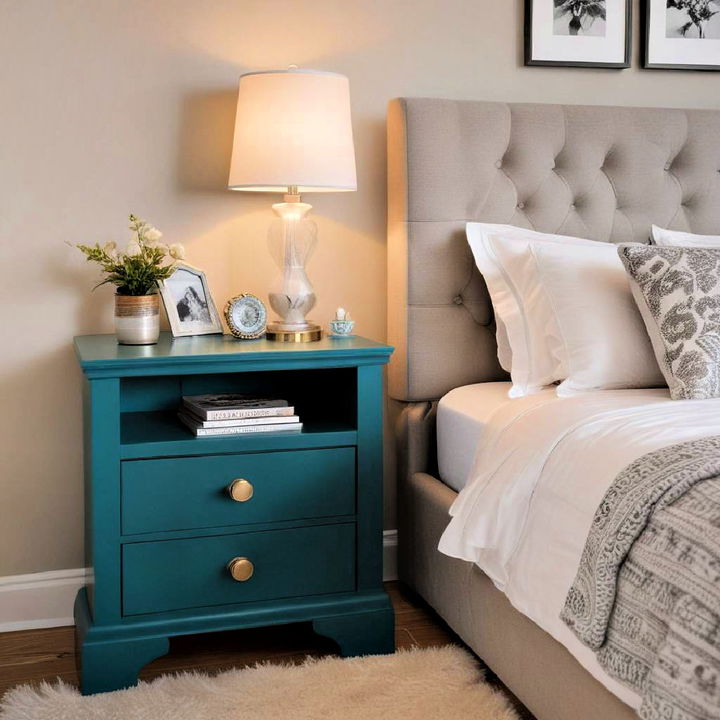 elegant teal nightstands