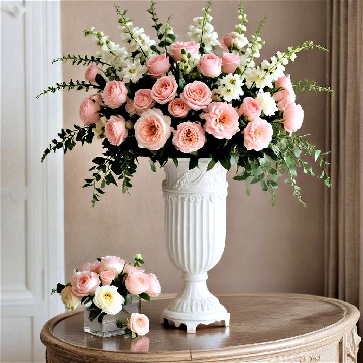 elegant vase with fresh flowers