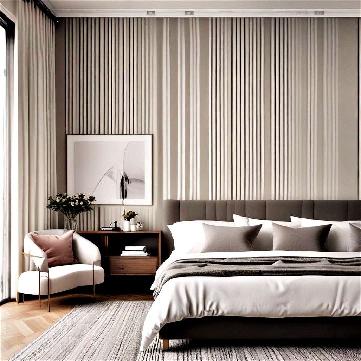 emphasize bedroom height with vertical lines