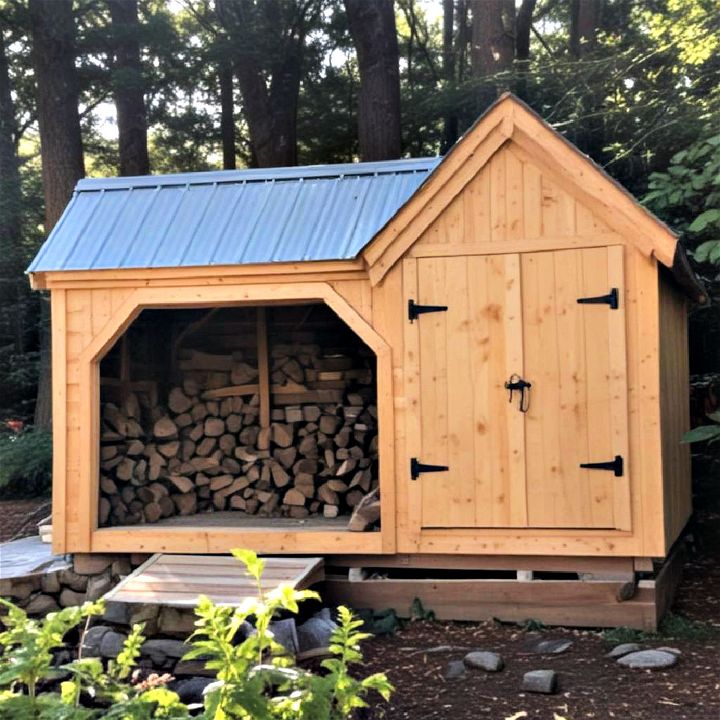 enclosed wood shed