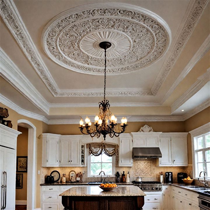 enhance the elegance with ceiling medallion