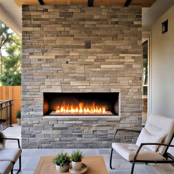enjoyment and comfort outdoor linear fireplace