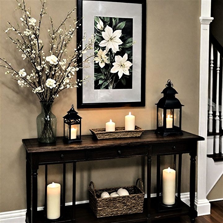 entryway lanterns to amplify the coziness