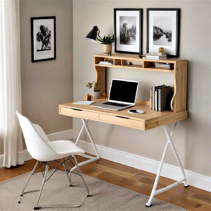 space saving ergonomic hideaway desk