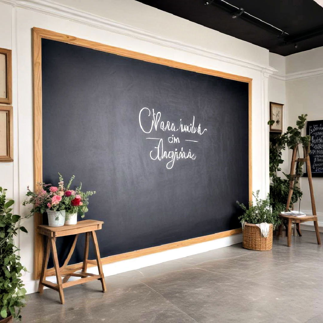 event venue chalkboard wall