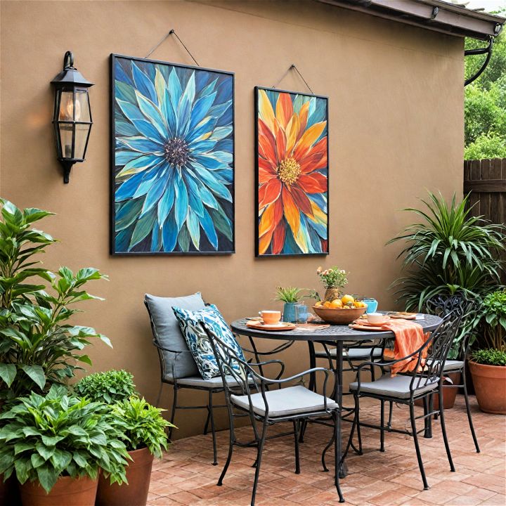 eye catching and vibrant outdoor art