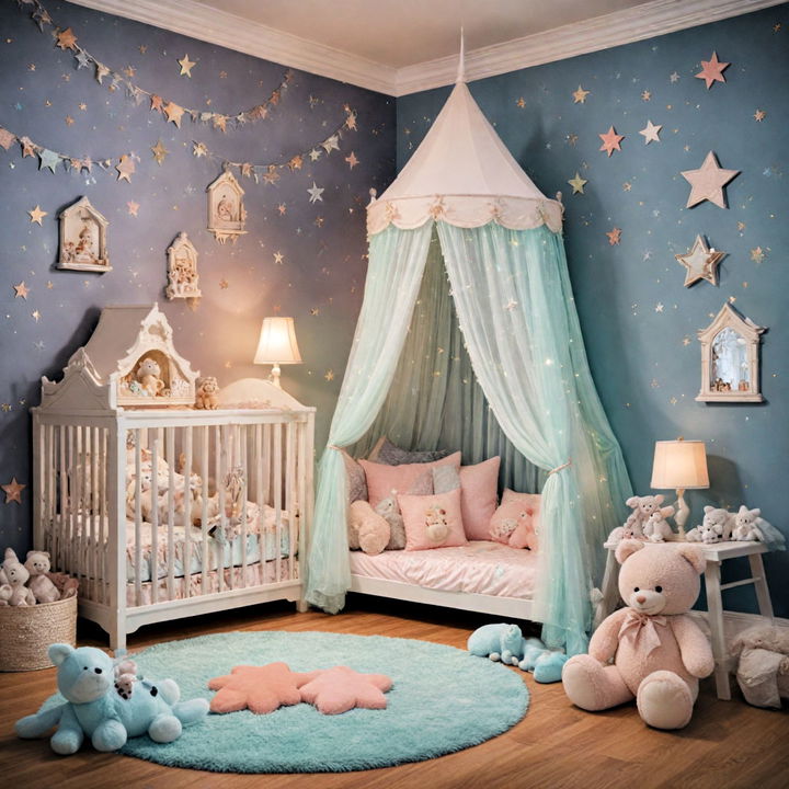 fairytale castle theme baby boy nursery