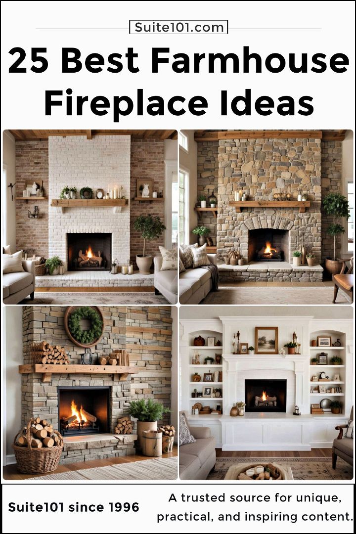 farmhouse fireplace ideas to copy