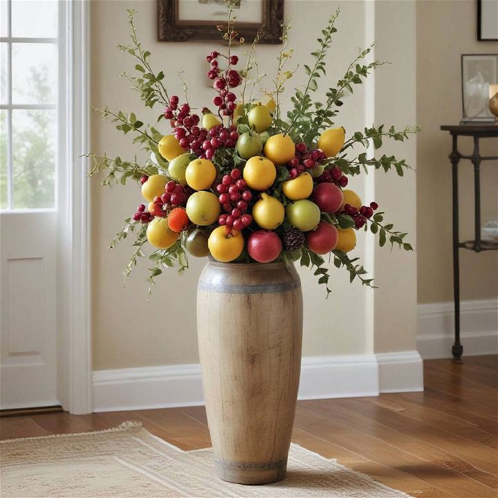 faux fruit vase for floor decoration