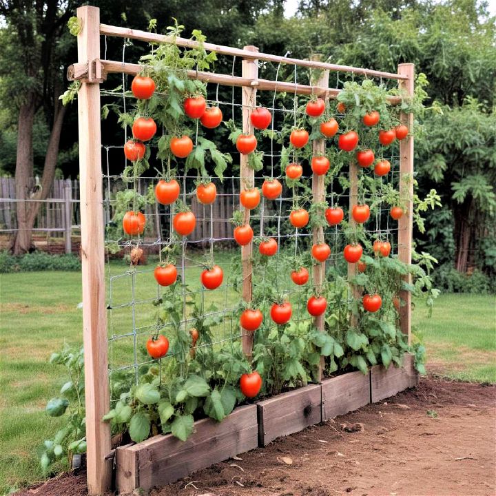 fence panel trellis for tomatoes