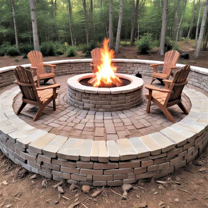 fire pit with seating design