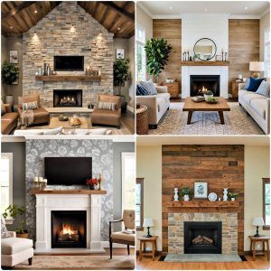 fireplace accent wall ideas