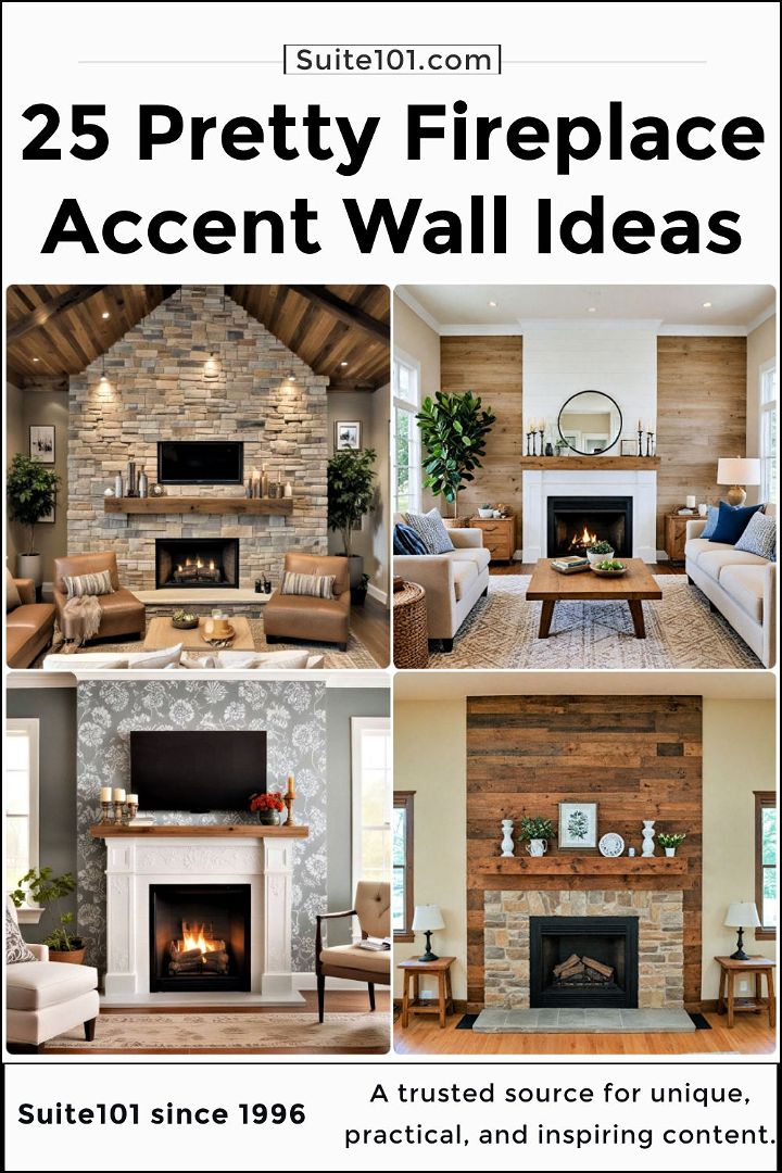 fireplace accent wall ideas to copy