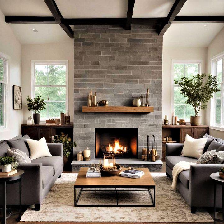 fireplace focal point for gathering