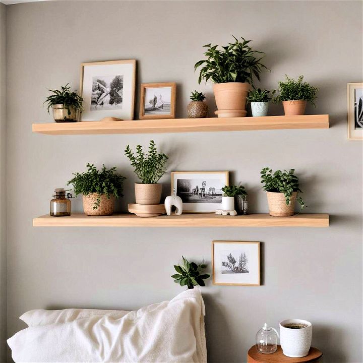 floating shelves for smaller rooms