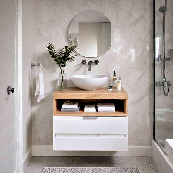 floating vanity for small bathroom