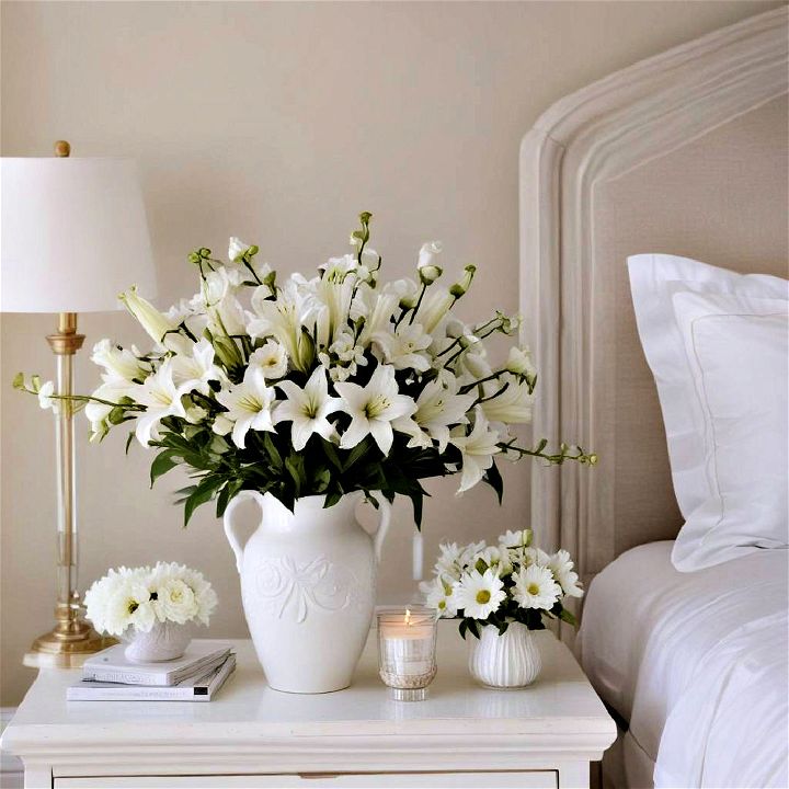 floral arrangement to freshen up your bedroom