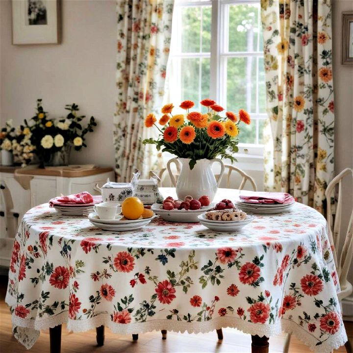 floral pattern tablecloth
