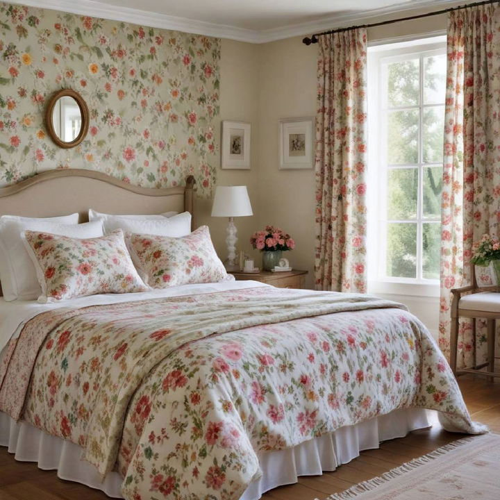 floral prints for country bedroom